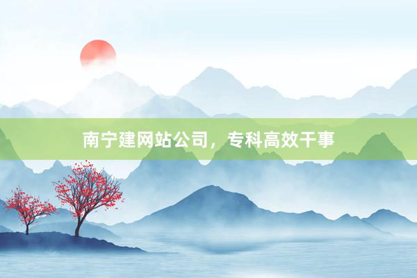 南宁建网站公司，专科高效干事